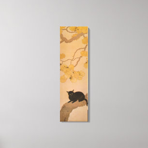 猫 黒, 春 草 gato negro, Shunsō, arte japonés