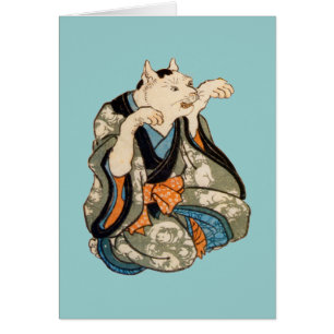 着 物 の 猫, 芳 藤 Kimono Cat, Yoshifuji, Ukiyo-e