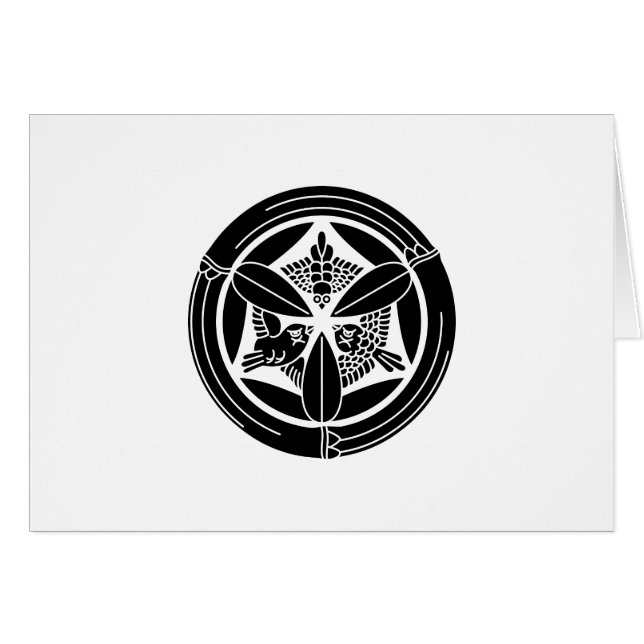 竹の丸に三羽雀 (Anverso (Horizontal))