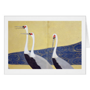 群 鶴 図 屏 (部 分), Tell Cranes (detalle), Kiitsu