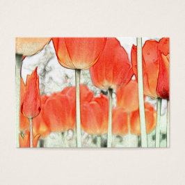 郁 金 香. Flor de tulipán rojo de estilo artístico.