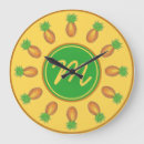 Buscar fruta tropical relojes de pared Monograma
