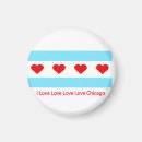 Buscar bandera del corazón imanes Azul