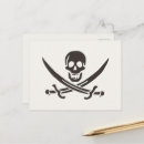 Buscar banderas cruzadas postales Calavera y huesos