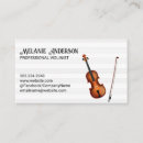 Buscar instrumento tarjetas de visita Violín