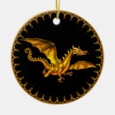 Buscar dragón negro adornos Oro