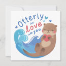 Buscar nutria linda tarjetas Corazón
