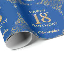 Buscar dieciocho papel de regalo Fiesta de cumpleaños