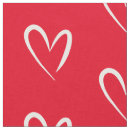 Buscar corazón rojo telas Blanco