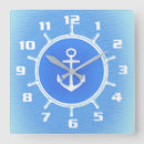 Buscar ancla azul relojes de pared Marinero