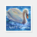 Buscar cisne blanco servilletas Romántico