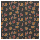 Buscar hojas de otoño telas Negro