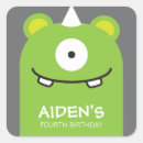 Buscar pequeño monstruo verde pegatinas Cualquier niño