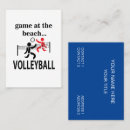 Buscar voleibol tarjetas de visita Deporte