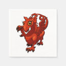 Buscar dragones servilletas Rojo