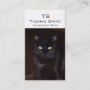Buscar animales domésticos tarjetas de visita Negro