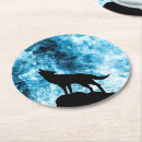 Buscar lobo posavasos Azul