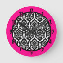 Buscar cordón relojes de pared Negro