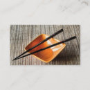Buscar restaurante japonés tarjetas de visita Oriental