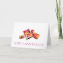 Buscar 50 boda tarjetas aniversario Rosas