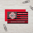 Buscar cruz roja tarjetas de visita Bombero