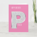 Buscar plateado tarjetas Monograma