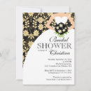 Buscar floral negro invitaciones Flores