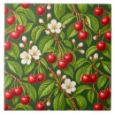Buscar cerezas rojas azulejos Flores de cerezo