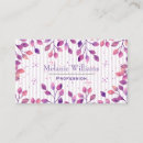 Buscar hojas tarjetas de visita Acuarela