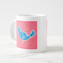 Buscar pájaros rosados tazas Pastel