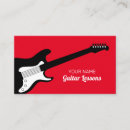 Buscar banda rock de tarjetas de visita Guitarra