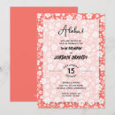Buscar coral y blanco invitaciones Verano