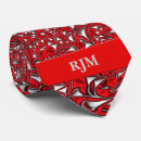 Buscar paisley blanca corbatas Rojo