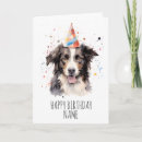 Buscar collie tarjetas Acuarela