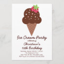 Buscar helado de chocolate invitaciones Moderno