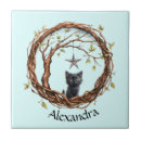 Buscar gato adorable azulejos Acuarela