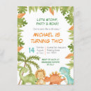 Buscar dino roar invitaciones Para niños