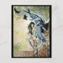 Buscar raven postales Acuarela