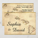 Buscar hawaiana del boda invitaciones Vintage