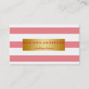 Buscar rayas rosadas y blancas tarjetas de visita General y unisex
