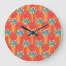 Buscar patchwork relojes de pared Rojo