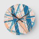 Buscar rayas azules relojes de pared Fresco