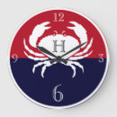Buscar cangrejo náutico relojes de pared Rojo