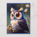 Buscar búho adorable postales Para niños
