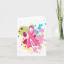 Buscar la cinta rosada tarjetas Cáncer de mama