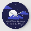 Buscar luna brillante relojes de pared Estrellas