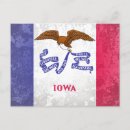 Buscar bandera iowa postales Vintage