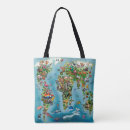 Buscar mapa del mundo bolsos Naturaleza