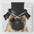 Buscar pug relojes de pared Steampunk