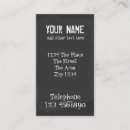 Buscar tiza tarjetas de visita Negro